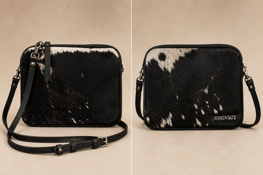 Convict- Australia Cow Hide Crossbody- Pre-owned